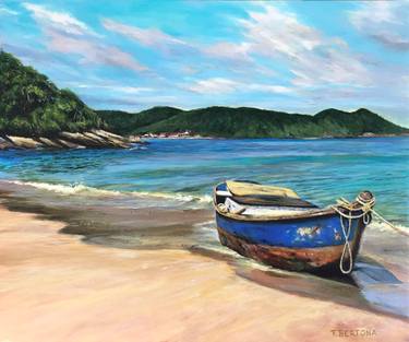 Original Figurative Beach Painting by Ricardo Fabian Bertona