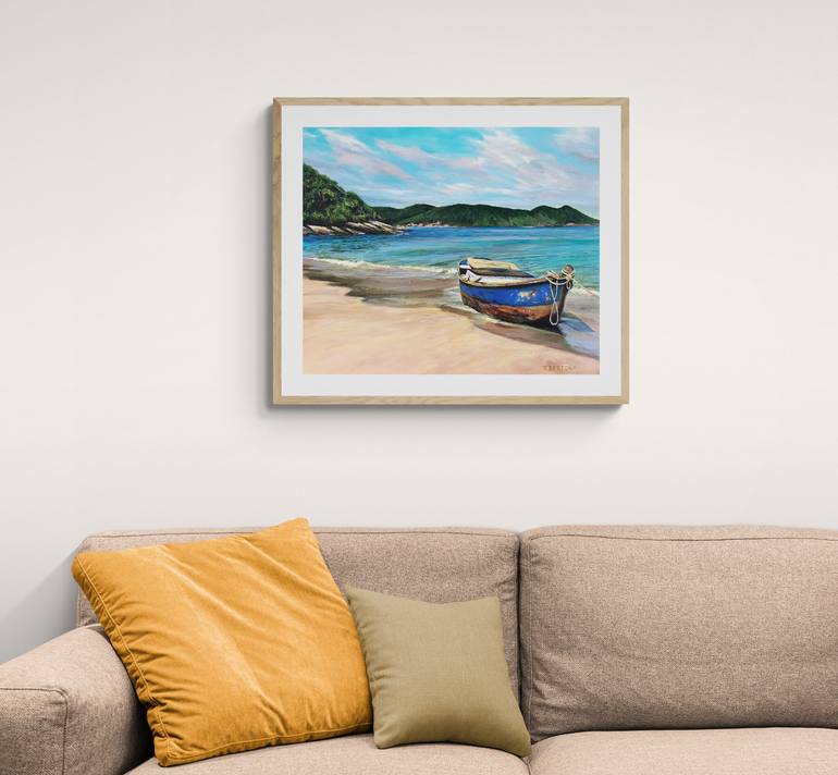 Original Figurative Beach Painting by Ricardo Fabian Bertona