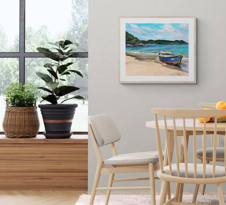 Original Figurative Beach Painting by Ricardo Fabian Bertona