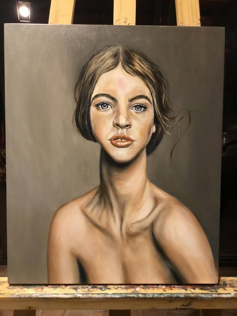 Original Portraiture People Painting by Ricardo Fabian Bertona