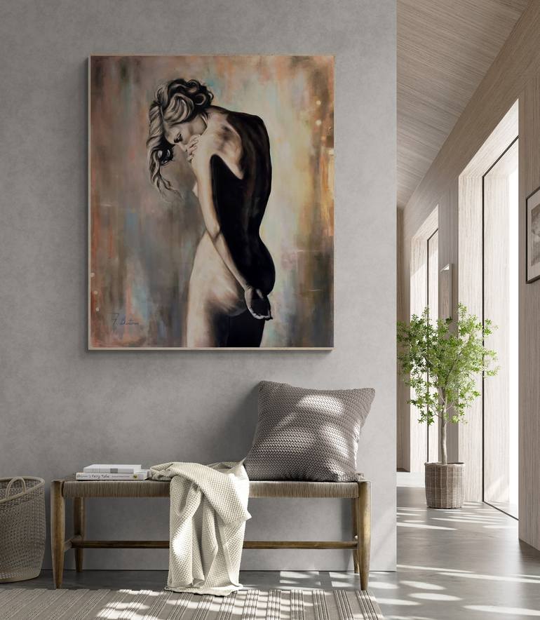 Original Realism Nude Painting by Fabian Bertona