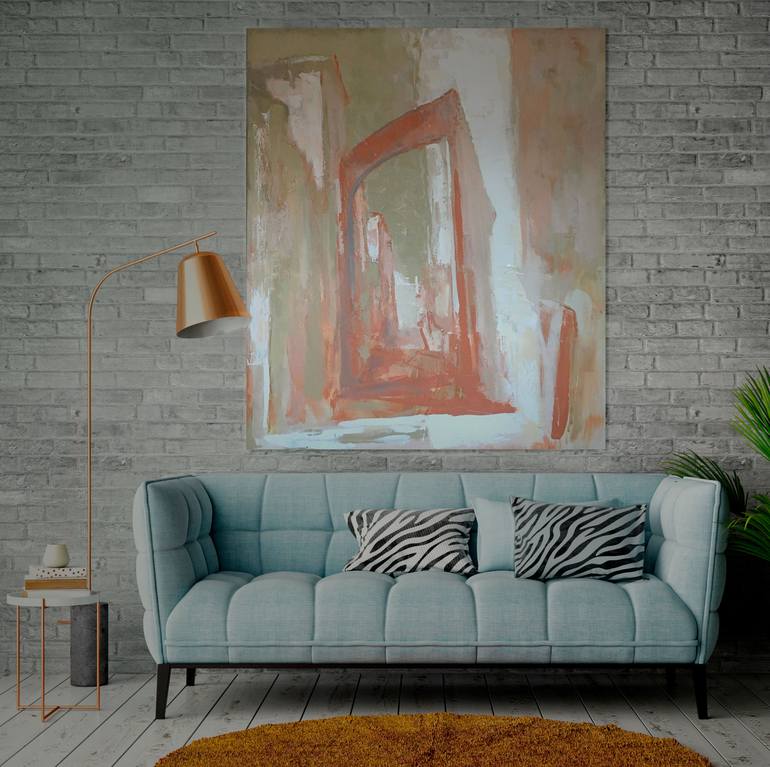 Original Abstract Landscape Painting by Slavka Velitchkova