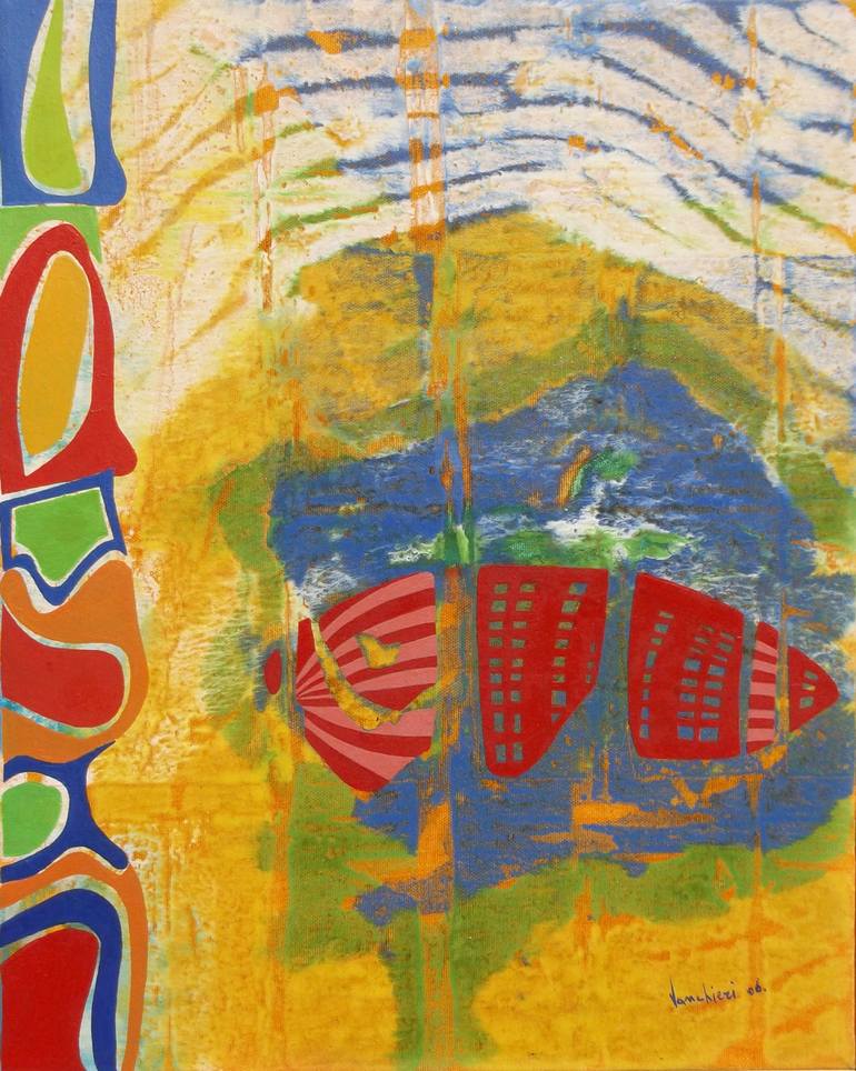 Original Conceptual Abstract Paintings by Carlo Vanchieri
