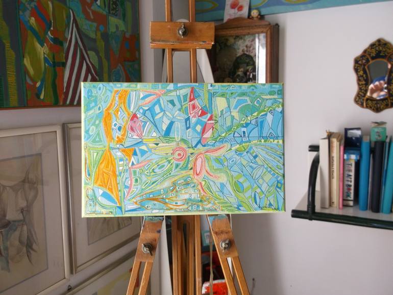 Original Conceptual Abstract Painting by Carlo Vanchieri