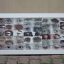 drawing on paper (put in passepartout :width 5 cm, dimentions of work in passepartout :45,3 cm x 110,5 cm x 0,6 cm) showing many pairs of eyes,some of them are those of my family also me as a child and my parents my son my cousin..; some of them are forgotten eyes