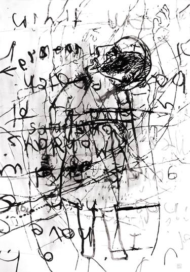 Self Portrait As Kaspar Hauser Drawing By Magdalena Szczesniak