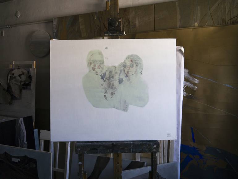 Original Modernism People Painting by Magdalena Szczesniak
