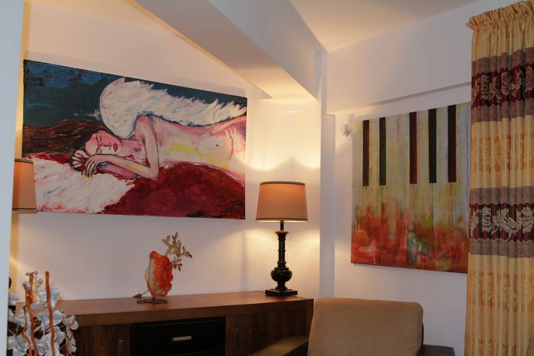 Original Abstract Women Painting by Florin Coman