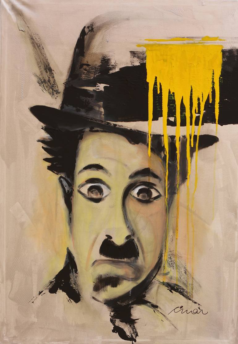 Charlie Chaplin Portrait 3 Fine Art