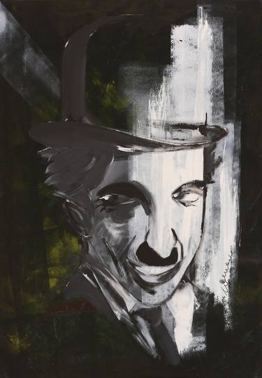 Charlie Chaplin Portrait 2 Fine Art thumb
