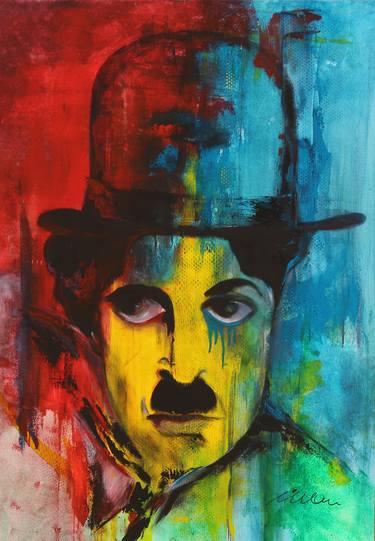 Charlie Chaplin Portrait 1 Fine Art thumb