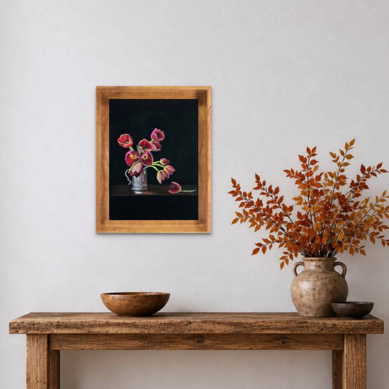 Original Photorealism Floral Painting by Nersel Muehlen