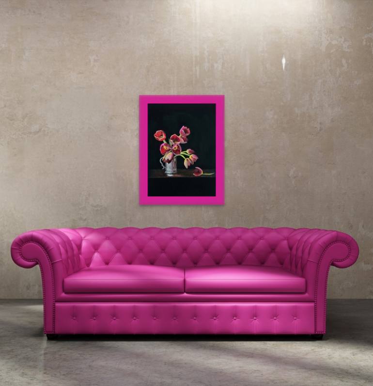 Original Photorealism Floral Painting by Nersel Muehlen