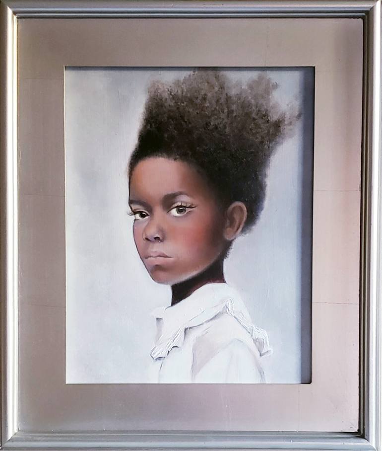 Original Photorealism Children Painting by Nersel Muehlen