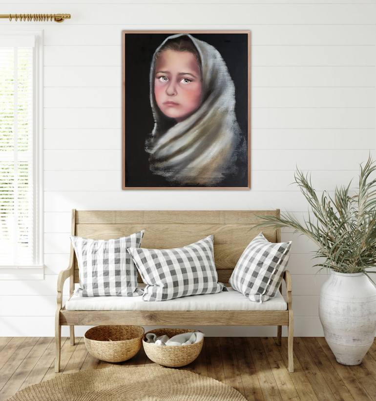 Original Fine Art Children Painting by Nersel Muehlen