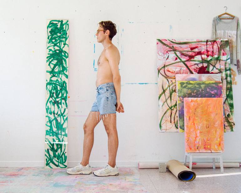 Original Abstract Expressionism Abstract Painting by Sebastião Paz Costa