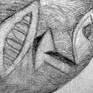 Carved out of the night
And the mind. Grotesque forms swim.
Wicked smile, dark eyes.