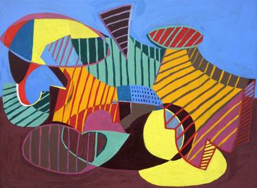 Original Cubism Abstract Paintings by Craig Moran