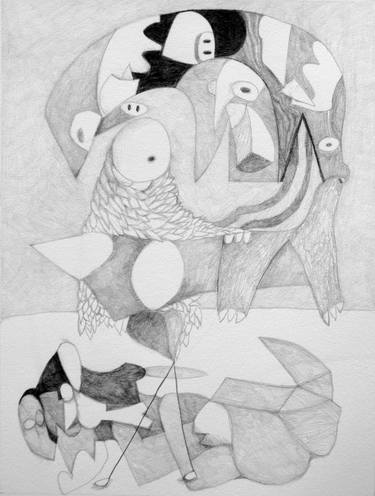 Original Surrealism Abstract Drawings by Craig Moran