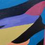 The center expands,
Revealing more terrains of
Unknown vibrations.

This painting is ready to hang.  The sides are painted teal.