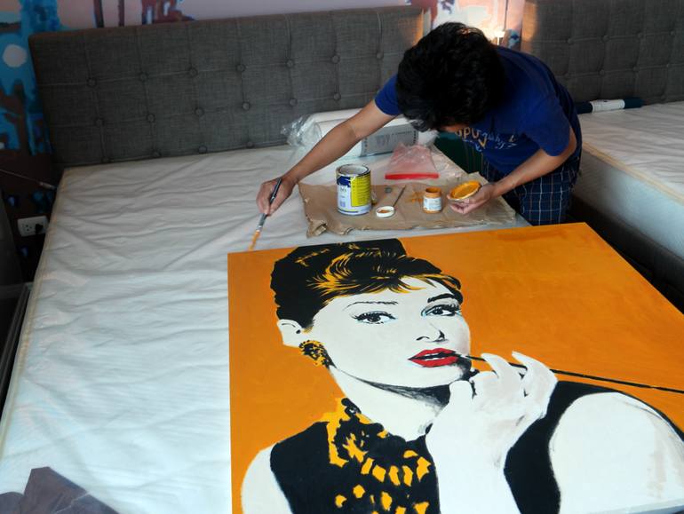 Original Pop Art Pop Culture/Celebrity Painting by Randy Carizo