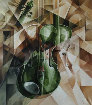 Green violin. Cubo-futurism thumb