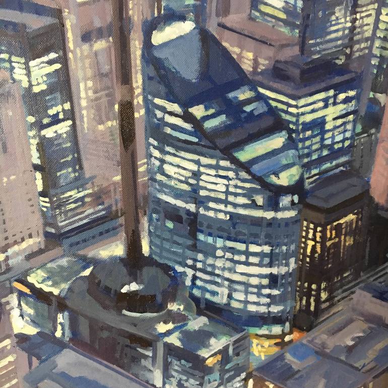 Original Modern Cities Painting by Harold Aupetit