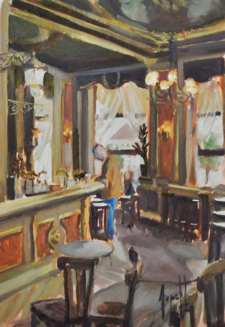 Café Savoy Painting by Harold Aupetit | Saatchi Art