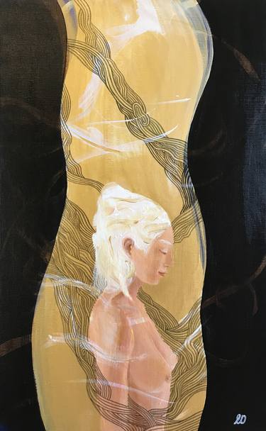 Original Surrealism Nude Paintings by Elínrós Díanadóttir