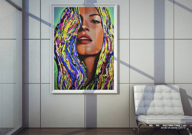 Original Abstract Portrait Painting by YELIZA ART