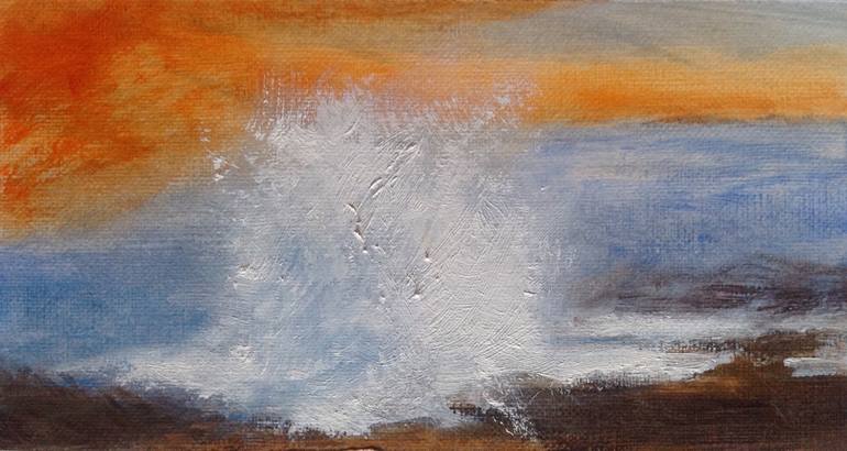 Original Impressionism Seascape Painting by Myriam O