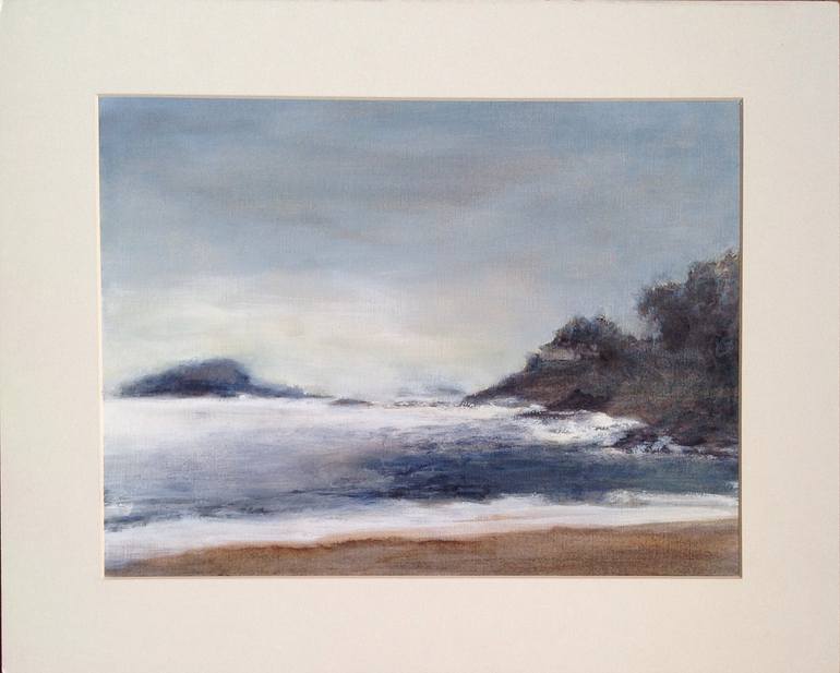 Original Impressionism Beach Painting by Myriam O