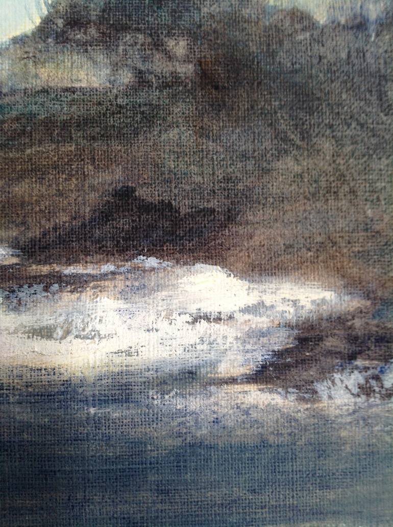 Original Impressionism Beach Painting by Myriam O