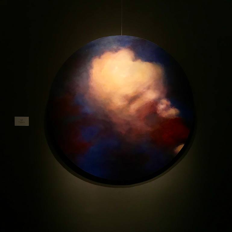 Original Impressionism Outer Space Painting by Myriam O