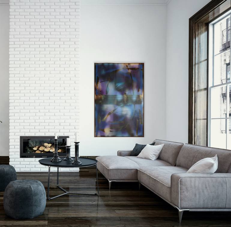 Original Op Art Abstract Painting by Melisa Taylor