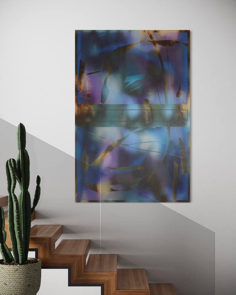 Original Op Art Abstract Painting by Melisa Taylor