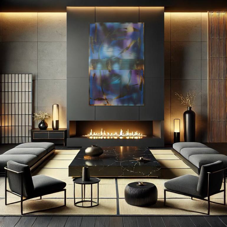 Original Op Art Abstract Painting by Melisa Taylor