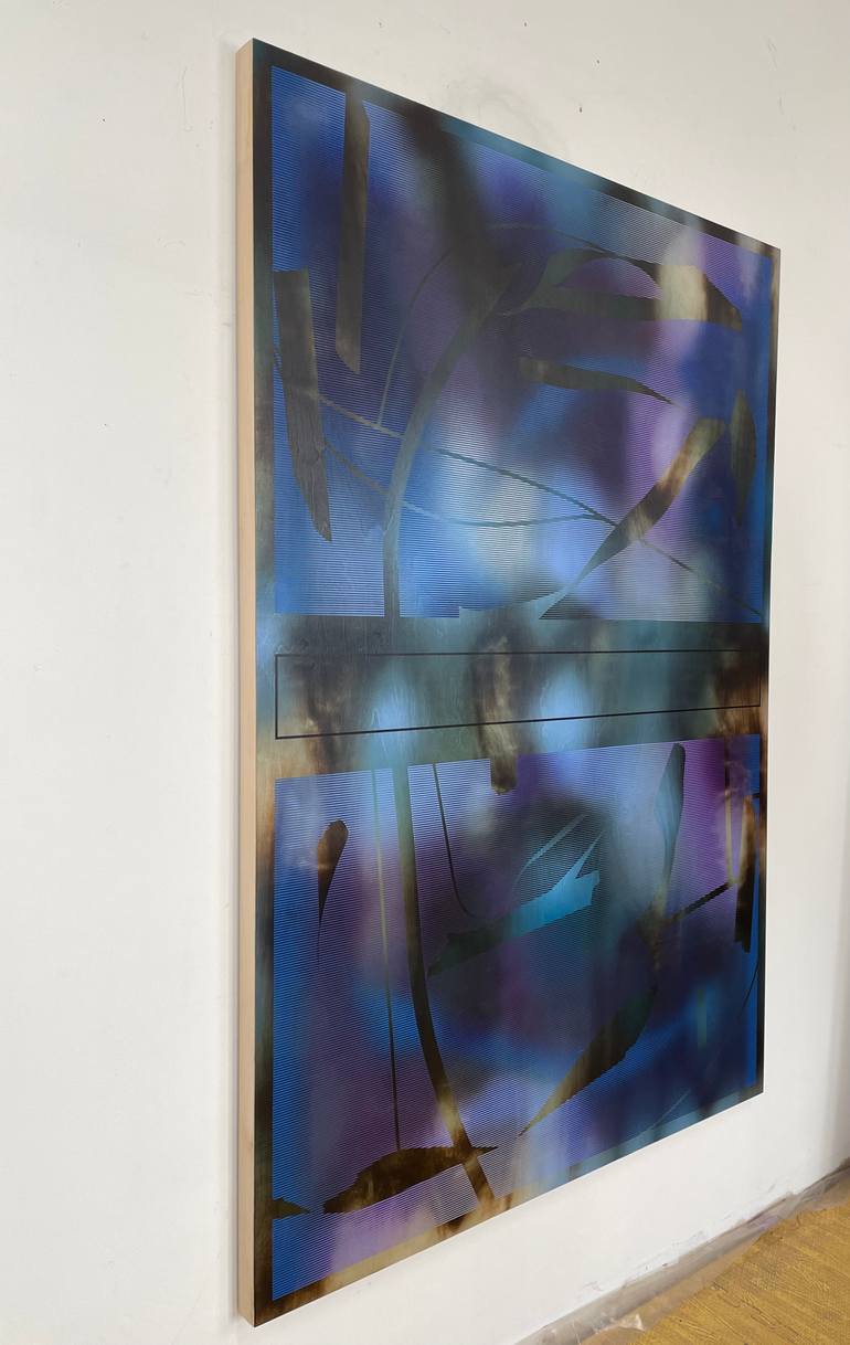 Original Op Art Abstract Painting by Melisa Taylor