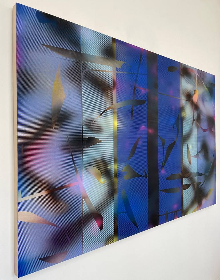 Original Op Art Abstract Painting by Melisa Taylor