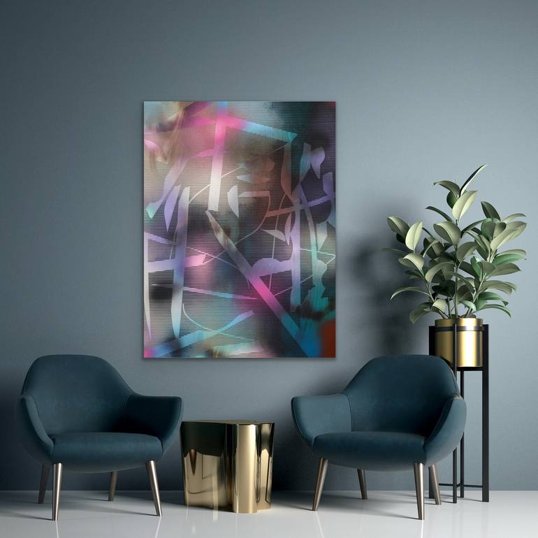Original Art Deco Abstract Painting by Melisa Taylor