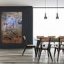 nice on dark wall with wood furniture