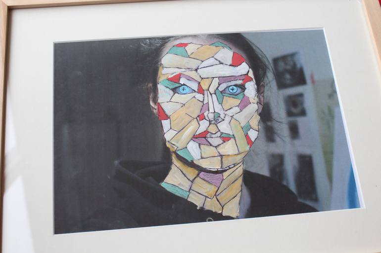 Original Expressionism Portrait Drawing by Mijke Anink-Kluwer