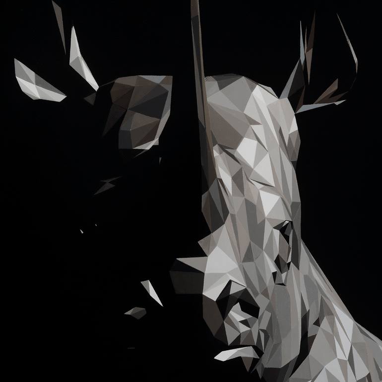 Original Abstract Animal Painting by Antonio Cruz