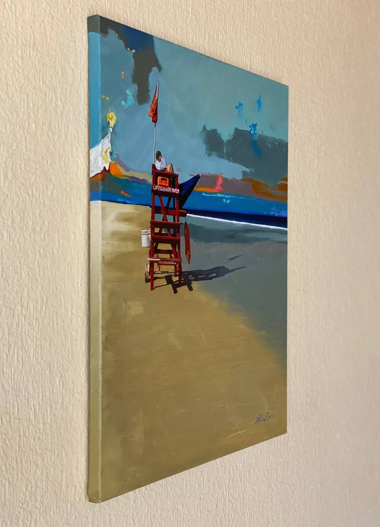 Original Figurative Beach Painting by Antonio Cruz