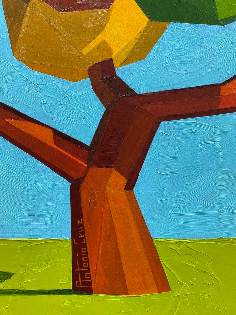 Original Cubism Nature Painting by Antonio Cruz
