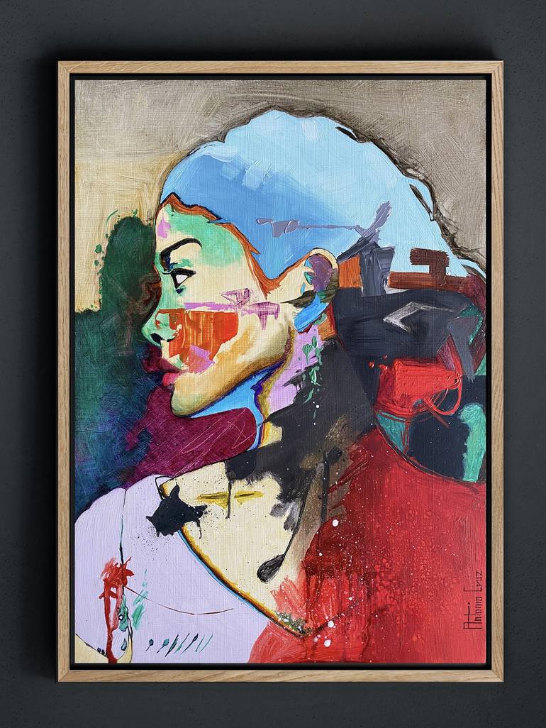 Original Abstract Women Painting by Antonio Cruz