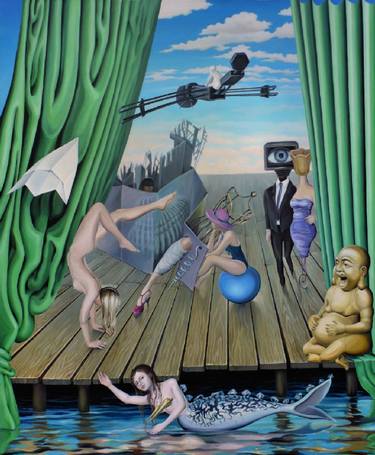 Original Surrealism Women Paintings by Margarete Golz