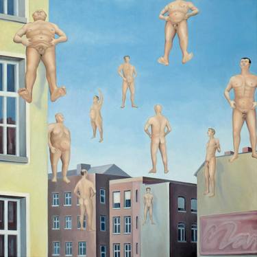 Print of Surrealism Men Paintings by Margarete Golz