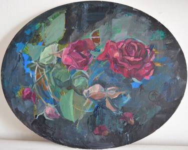 Original Fine Art Floral Paintings by Andreea- Mara Mancas