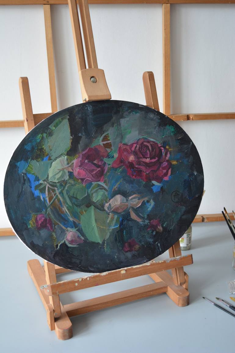 Original Fine Art Floral Painting by Andreea- Mara Mancas